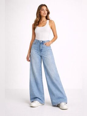 J.Crew High-Rise Super Wide Leg Jeans Size 29 Light Wash